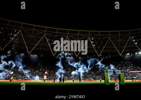 Londres, Royaume-Uni. 09th Dec, 2024. Londres, Angleterre, 09 décembre 2024 : match de premier League entre West Ham et Wolverhampton Wanderers au stade de Londres. (Pedro Porru/SPP) crédit : SPP Sport Press photo. /Alamy Live News Banque D'Images