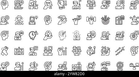 Collection d'icônes vectorielles de haute qualité avec contour modifiable. Idéal pour les projets professionnels et créatifs. Illustration de Vecteur