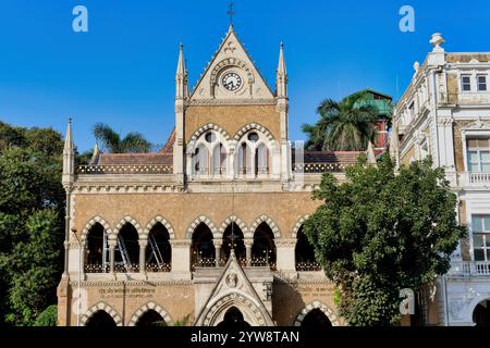 David Sassoon Bibliothèque dans la région de Kala Ghoda, Fort, Mumbai, Inde, l'un des nombreux bâtiments de l'époque coloniale dans cette partie de la ville Banque D'Images