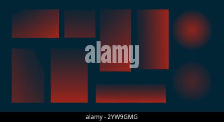 Texture demi-teinte de pixel de la mosaïque de cercles, collection de textures grunge vectorielles Illustration de Vecteur