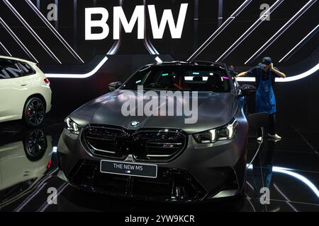 Une nouvelle voiture BMW M5 vue exposée lors de la 41ème exposition internationale de l'automobile de Thaïlande au hall impact Challenger à Nonthaburi. Banque D'Images