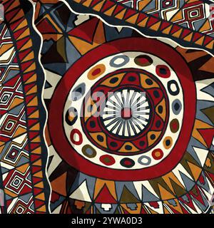 Fond de style tribal d'art ethnique. Design d'impression graphique d'art de texture, papier peint. Banque D'Images