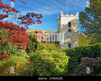 Royaume-Uni, Cumbria, Lake District, Grasmere, St Oswald's Church. Banque D'Images