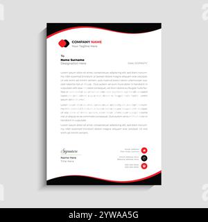 Conception professionnelle de modèle de papier à en-tête d'entreprise Illustration de Vecteur