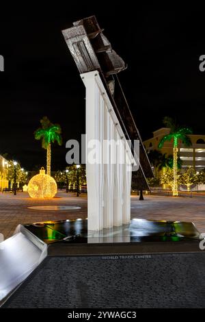 Fontaine commémorative 9/11 au MIDFLORIDA Event Center à Noël. Port : Lucie, Floride, États-Unis Banque D'Images