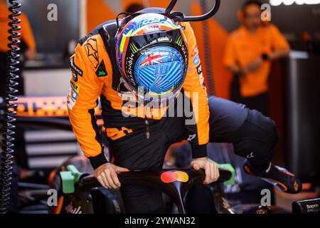 PIASTRI Oscar (aus), McLaren F1 Team MCL38, portrait lors des essais post-saison de formule 1 Abu Dhabi 2024, le 10 décembre 2024 sur le circuit de Yas Marina, à Abu Dhabi, aux Émirats arabes Unis Banque D'Images