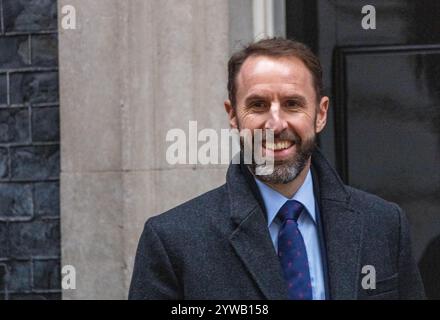 Londres, Royaume-Uni. 10 décembre 2024. Gareth Southgate, ancien entraîneur de l'Angleterre Football, arrive au 10 Downing Street pour son « Talk at 10 » crédit : Ian Davidson/Alamy Live News Banque D'Images