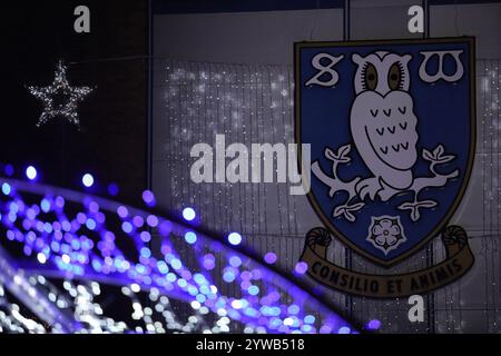 Sheffield, Royaume-Uni. 28 novembre 2024. Le badge Sheffield Wednesday avant le match du Sky Bet Championship Sheffield Wednesday vs Blackburn Rovers à Hillsborough, Sheffield, Royaume-Uni, le 10 décembre 2024 (photo Sam Eaden/News images) à Sheffield, Royaume-Uni le 28/11/2024. (Photo de Sam Eaden/News images/SIPA USA) crédit : SIPA USA/Alamy Live News Banque D'Images