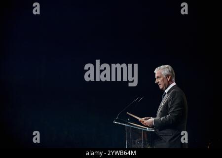 Bruxelles, Belgique. 10 décembre 2024. Discours du Roi Philippe - Filip de Belgique lors de la cérémonie de remise des prix de l'entreprise de l'année (30e édition) et du Prix du Gouvernement flamand pour le Scale-Up de l'année, mardi 10 décembre 2024, à Bruxelles. BELGA PHOTO ERIC LALMAND crédit : Belga News Agency/Alamy Live News Banque D'Images