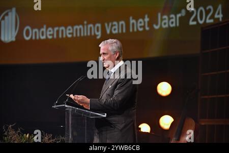 Bruxelles, Belgique. 10 décembre 2024. Discours du Roi Philippe - Filip de Belgique lors de la cérémonie de remise des prix de l'entreprise de l'année (30e édition) et du Prix du Gouvernement flamand pour le Scale-Up de l'année, mardi 10 décembre 2024, à Bruxelles. BELGA PHOTO ERIC LALMAND crédit : Belga News Agency/Alamy Live News Banque D'Images