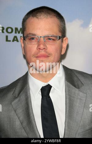 LOS ANGELES, CA - 06 DÉCEMBRE : Matt Damon à la première de Focus Features 'Promised Land' à la Directors Guild of America le 6 décembre 2012 à Los Angeles, Californie. (Crédit image : © Nina Prommer/ZUMA Press Wire) USAGE ÉDITORIAL SEULEMENT! Non destiné à UN USAGE commercial ! Banque D'Images