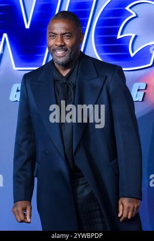 Londres, Royaume-Uni. 10 décembre 2024. Idris Elba photographié lors de la première britannique de Sonic the Hedgehog 3. Photo de Julie Edwards./Alamy Live News Banque D'Images