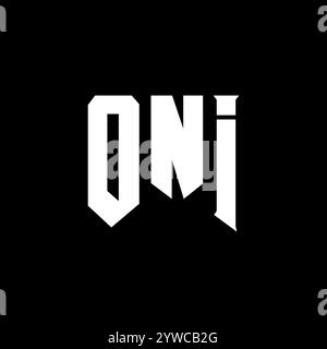 Design de logo de lettre ONI pour la société de technologie. Combinaison de couleurs noir et blanc de conception de logo ONI. Logo ONI, vecteur ONI, conception ONI, icône ONI, ONI alph Illustration de Vecteur