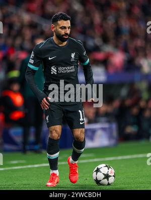 Gérone, Espagne. 10 décembre 2024. Gérone, Espagne, 22 octobre 2024 : Mohamed Salah Hamed Mahrous Ghaly (11 Liverpool FC) en action lors du match de football de l'UEFA Champions League entre Girona FC et Liverpool FC au stade Montilivi de Gérone, Espagne (Judit Cartiel/SPP) crédit : SPP Sport Press photo. /Alamy Live News Banque D'Images