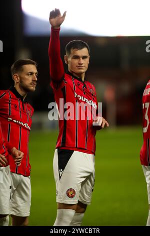 Evan Weir de Walsall lors du Trophée EFL - Round of 32 match entre Walsall et Reading au Bescot Stadium, Birmingham. Banque D'Images