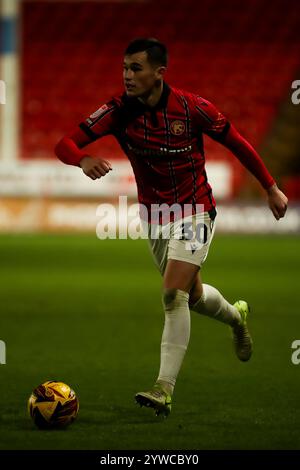 Evan Weir de Walsall lors du Trophée EFL - Round of 32 match entre Walsall et Reading au Bescot Stadium, Birmingham. Banque D'Images