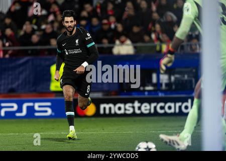 Barcelone, Barcelone, Espagne. 10 décembre 2024. Szobozlai de Liverpool vu en action lors du match de la journée 2 contre l'UEFA Champions League entre Girona F. C et Liverpool F. C à Estadi Montilivi. Score final ; Girona F. C : Liverpool F. C (crédit image : © Marti Segura Ramoneda/ZUMA Press Wire) USAGE ÉDITORIAL SEULEMENT! Non destiné à UN USAGE commercial ! Banque D'Images