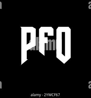 Conception de logo de lettre de PFO pour la société de technologie ...