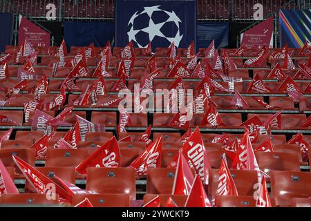 Gérone, ESP. 10 décembre 2024. GIRONA FC-LIVERPOOL FC 10 déc. 2024 vue générale du stade Montilivi avant le match de phase de la Ligue des Champions 2024/25 de l'UEFA entre le Girona FC et le Liverpool FC au stade municipal de Montilivi à Gérone, Espagne. Crédit : Rosdemora/Alamy Live News Banque D'Images