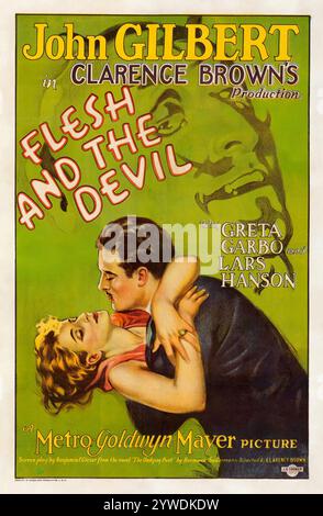 Flesh and the Devil (MGM, 1926) John Gilbert, Greta Garbo et Lars Hanson Banque D'Images