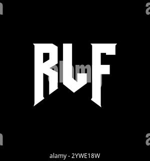 Conception de logo de lettre RLF pour la société de technologie. Combinaison de couleurs noir et blanc de conception de logo RLF. Logo RLF, vecteur RLF, conception RLF, icône RLF, alph RLF Illustration de Vecteur