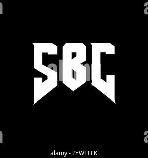 Conception de logo de lettre SBC pour la société de technologie. Logo SBC combinaison de couleurs noir et blanc. Logo SBC, vecteur SBC, design SBC, icône SBC, alph SBC Illustration de Vecteur