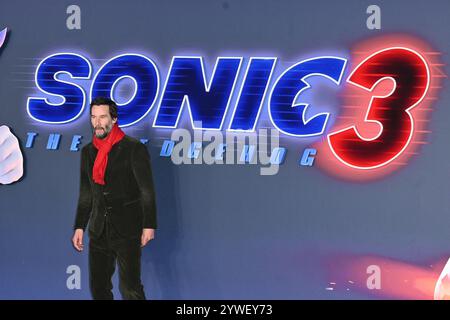 Harleston, Royaume-Uni. 10 décembre 2024. Londres, Royaume-Uni - 10 décembre 2024Keanu Reeves à Sonic the Hedgehog 3 UK Premiere au Cineworld Leicester Square, Londres, Angleterre. CAP/JOR © JOR/Capital Pictures crédit : Capital Pictures/Alamy Live News Banque D'Images