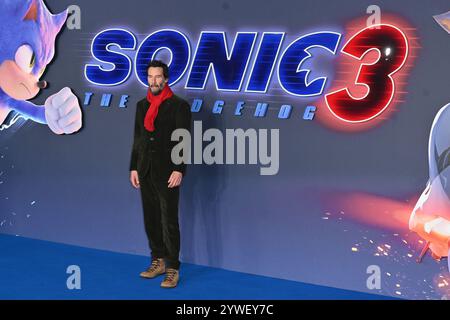 Harleston, Royaume-Uni. 10 décembre 2024. Londres, Royaume-Uni - 10 décembre 2024Keanu Reeves à Sonic the Hedgehog 3 UK Premiere au Cineworld Leicester Square, Londres, Angleterre. CAP/JOR © JOR/Capital Pictures crédit : Capital Pictures/Alamy Live News Banque D'Images