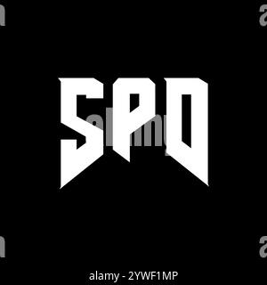 Conception de logo de lettre SPD pour la société de technologie. Combinaison de couleurs noir et blanc de conception de logo SPD. Logo SPD, vecteur SPD, conception SPD, icône SPD, SPD alph Illustration de Vecteur