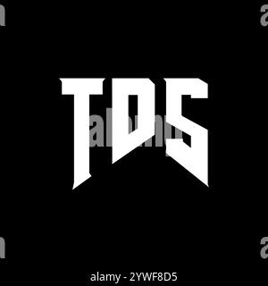 Conception de logo de lettre TDS pour la société de technologie. Combinaison de couleurs noir et blanc de conception de logo TDS. Logo TDS, vecteur TDS, conception TDS, icône TDS, alph TDS Illustration de Vecteur