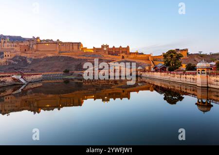 Fort historique d'Amber à Jaipur, Rajasthan, Inde Banque D'Images