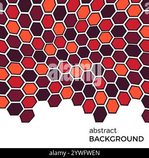 Fond abstrait avec des éléments hexagones de couleur. Illustration vectorielle. Illustration de Vecteur