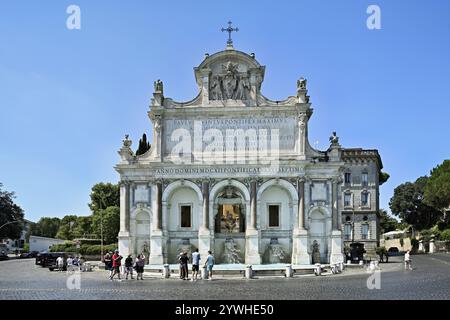 Fontaine baroque Fontana Paola, Rome, Latium, Italie, Europe Banque D'Images