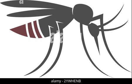 Modèle de conception de logo d'icône de moustique Illustration de Vecteur