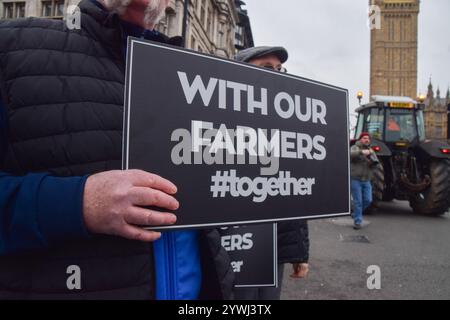 Londres, Angleterre, Royaume-Uni. 11 décembre 2024. Les agriculteurs protestent contre les droits de succession. (Crédit image : © Vuk Valcic/ZUMA Press Wire) USAGE ÉDITORIAL SEULEMENT! Non destiné à UN USAGE commercial ! Banque D'Images