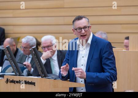 Auftaktsitzung zur Beratung des Doppelhaushalts für die Jahre 2025/2026. Andreas Schwarz, Vorsitzender Grüne Landtagsfraktion. Der Landtag von Baden-W. Banque D'Images