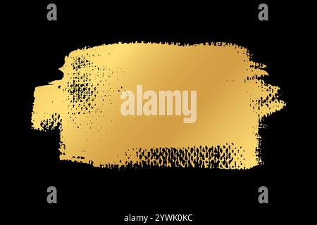 Pinceau vectoriel Splash Golden Grunge Stroke Illustration de Vecteur