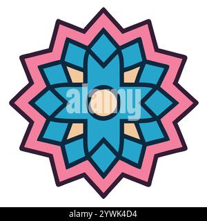 Beau motif géométrique islamique - élégant design d'étoile arabe pour la décoration intérieure, l'art numérique et l'impression Illustration de Vecteur
