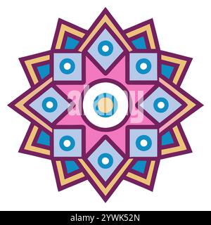 Beau motif géométrique islamique - élégant design d'étoile arabe pour la décoration intérieure, l'art numérique et l'impression Illustration de Vecteur