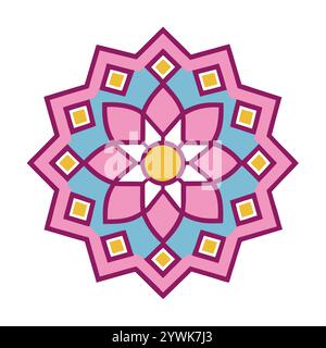 Beau motif géométrique islamique - élégant design d'étoile arabe pour la décoration intérieure, l'art numérique et l'impression Illustration de Vecteur