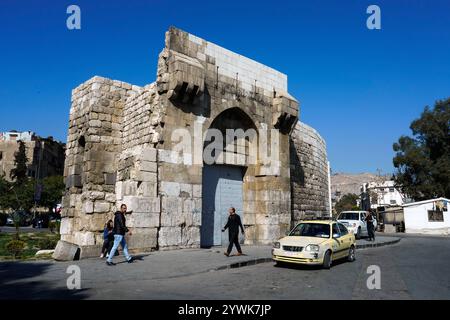 Historique Thomas Gate (Bab Touma) dans la vieille ville historique de Damas, Syrie Banque D'Images