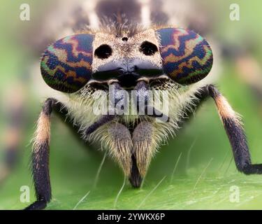 Femelle Haematopota pluvialis Horsefly gros plan. Tipperary, Irlande Banque D'Images