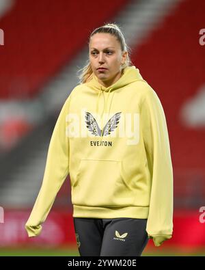 Emily Ramsey d'Everton arrive avant la Coupe de la Ligue féminine - phase de groupes - Groupe A Liverpool Women v Everton Women au St Helens Stadium, St Helens, Royaume-Uni, le 11 décembre 2024 (photo par Craig Thomas/News images) Banque D'Images