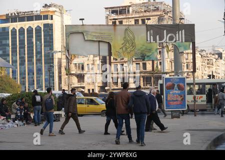 Les rues de la ville d'Alep dans le nord de la Syrie après la chute de la dictature syrienne de Bachar Assad, le 11 décembre 2024. (CTK photo/Pavel Nemecek) Banque D'Images