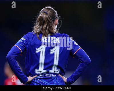 Londres, Royaume-Uni. 11 décembre 2024. Stamford Bridge, Londres, 11 décembre 2024 : Guro Reiten (11 Chelsea) lors du match de l'UEFA Women's Champions League entre Chelsea et le FC Twente à Stamford Bridge, Londres, Angleterre, mercredi 11 décembre 2024. (Claire Jeffrey/SPP) crédit : photo de presse SPP Sport. /Alamy Live News Banque D'Images