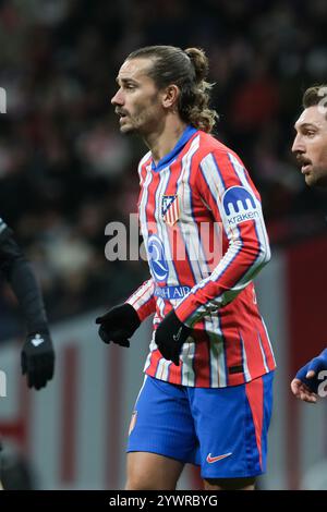 Madrid, Espagne. 11 décembre 2024. Antoine Griezmann de l'Atletico de Madrid lors du match de l'UEFA Champions League entre l'Atletico de Madrid et Slovan Bratislava au Metropolitano Stadium de Madrid 11 décembre Espagne crédit : Sipa USA/Alamy Live News Banque D'Images