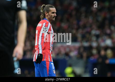 Madrid, Espagne. 11 décembre 2024. Antoine Griezmann de l'Atletico de Madrid lors du match de l'UEFA Champions League entre l'Atletico de Madrid et Slovan Bratislava au Metropolitano Stadium de Madrid 11 décembre Espagne crédit : Sipa USA/Alamy Live News Banque D'Images