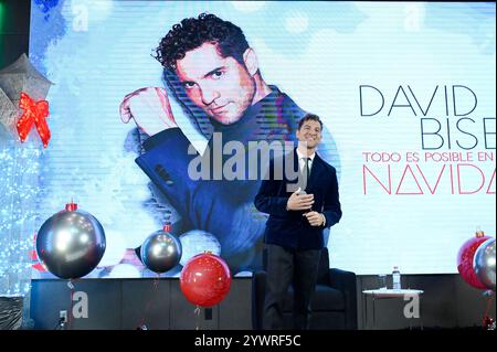 Mexico, Mexique. 11 décembre 2024. Le chanteur espagnol David Bisbal assiste à une conférence de presse pour promouvoir son dernier album 'Todo es posible en Navidad' à Universal Music à Mexico, Mexique, le 11 décembre 2024. (Photo de Carlos Tischler/Eyepix Group) (photo de Eyepix/NurPhoto) crédit : NurPhoto SRL/Alamy Live News Banque D'Images