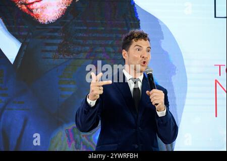 Mexico, Mexique. 11 décembre 2024. Le chanteur espagnol David Bisbal assiste à une conférence de presse pour promouvoir son dernier album 'Todo es posible en Navidad' à Universal Music à Mexico, Mexique, le 11 décembre 2024. (Photo de Carlos Tischler/Eyepix Group) (photo de Eyepix/NurPhoto) crédit : NurPhoto SRL/Alamy Live News Banque D'Images