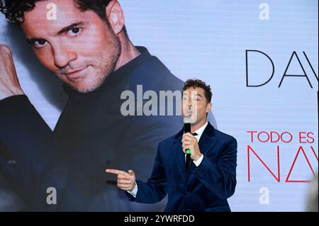 Mexico, Mexique. 11 décembre 2024. Le chanteur espagnol David Bisbal assiste à une conférence de presse pour promouvoir son dernier album 'Todo es posible en Navidad' à Universal Music à Mexico, Mexique, le 11 décembre 2024. (Photo de Carlos Tischler/Eyepix Group) (photo de Eyepix/NurPhoto) crédit : NurPhoto SRL/Alamy Live News Banque D'Images